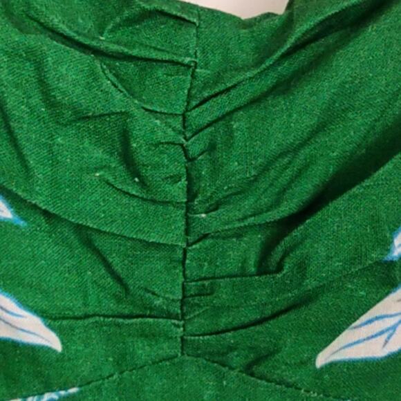 Farm Rio Soft Garden Linen-Blend Minidress Size Large Puff Sleeve Vacation - Picture 10 of 16